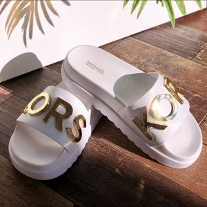 Michael Kors Leather Slides